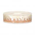 [F511240] Geschenkband Ostereiersuche Natur/Braun 22mm x 25m